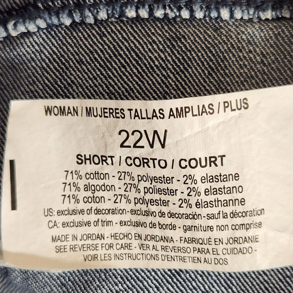 Gloria Vanderbilt Womens Amanda Jeans Plus Size 22W Petites Dark Wash Stretch - Picture 8 of 9